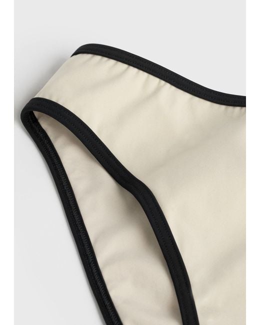 Totême  White Stripe Edge Bikini Bottoms