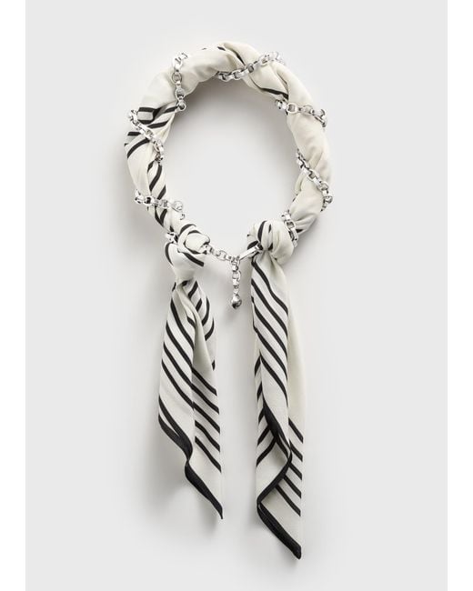 Totême Multicolor Silk Scarf Collar