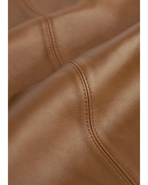 Totême Brown Big Leather Scarf