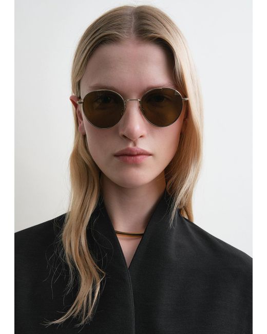 Totême White Round Sunglasses