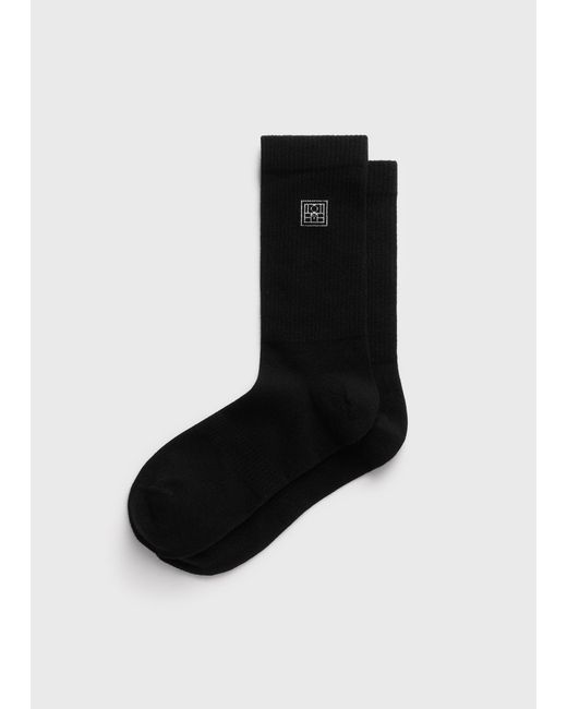 Totême  Black Monogram Socks