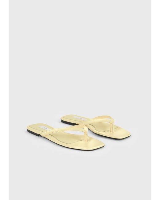 Totême  White Naplack Flip Flops