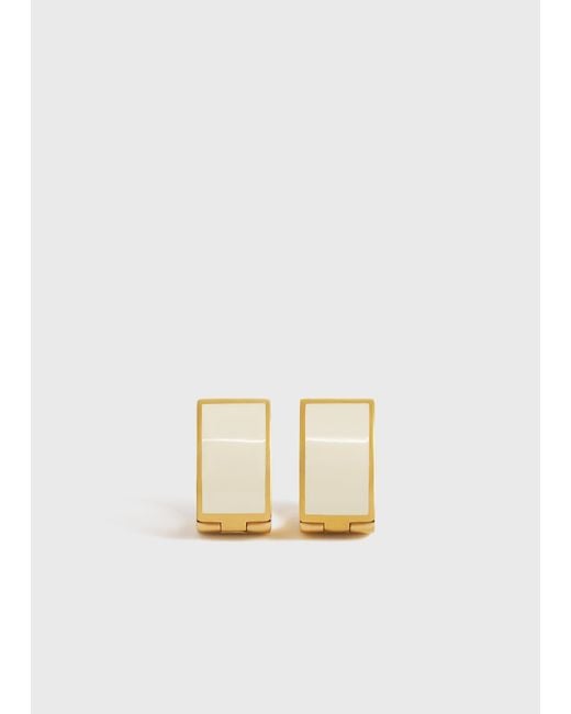 Totême White Signature Hoops Ecru