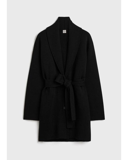 Totême Black Shawl-Lapel Robe