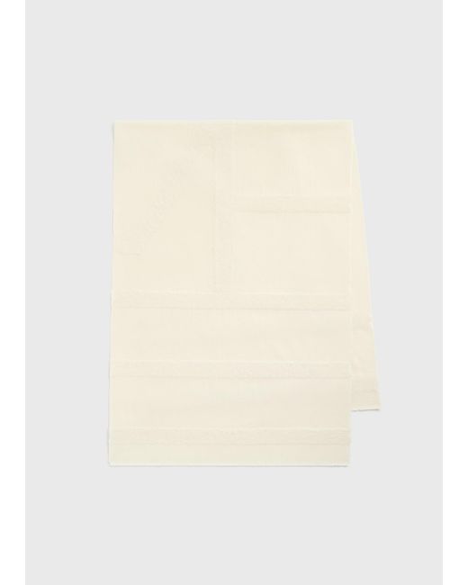 Totême Natural Monogram Twill Scarf