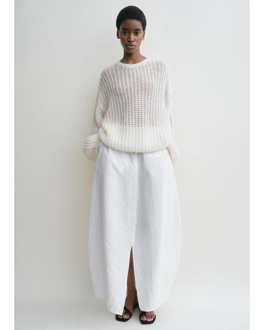 Totême White Puffed Knit Off