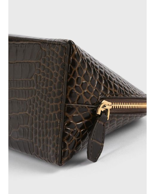 Totême Black Small Croco-Embossed Day Pouch