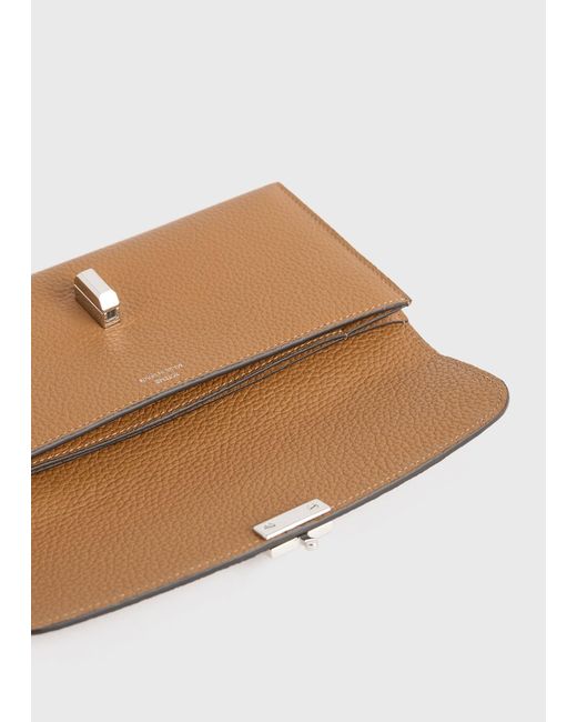 Totême Natural T-Lock Grained-Leather Wallet