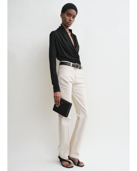 Totême Black Satin Box Clutch