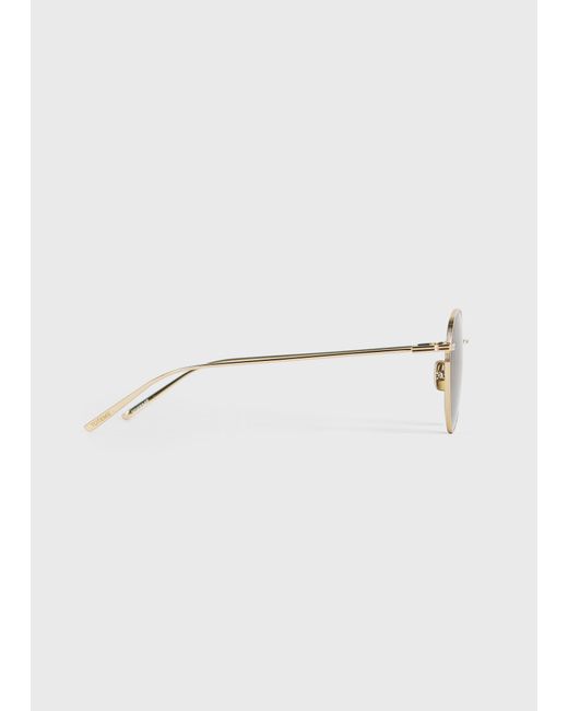 Totême White Round Sunglasses