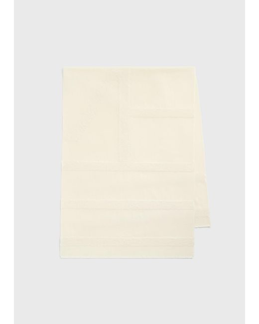 Totême Natural Monogram Twill Scarf