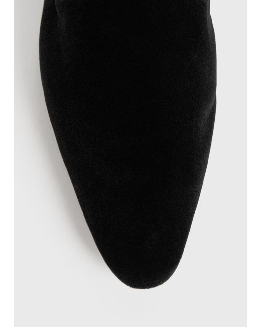 Totême White Velvet Venetian Slippers