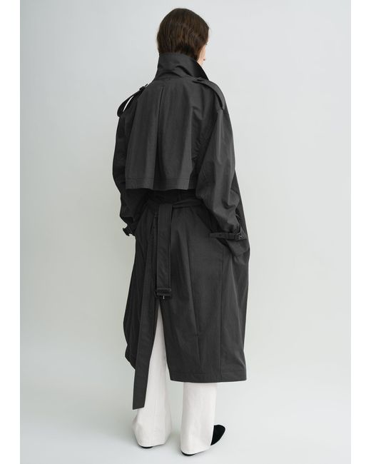 Totême Black Crisp Summer Trench