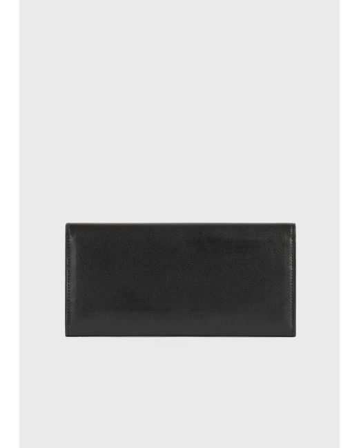 Totême  Black T-Lock Leather Wallet