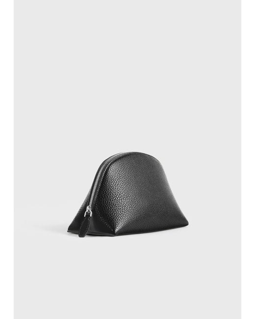 Totême Black Small Grained-Leather Day Pouch