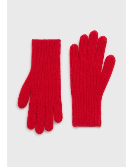 Totême  Red Cashmere Gloves
