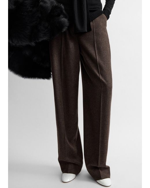 Totême Black High-Waist Trousers