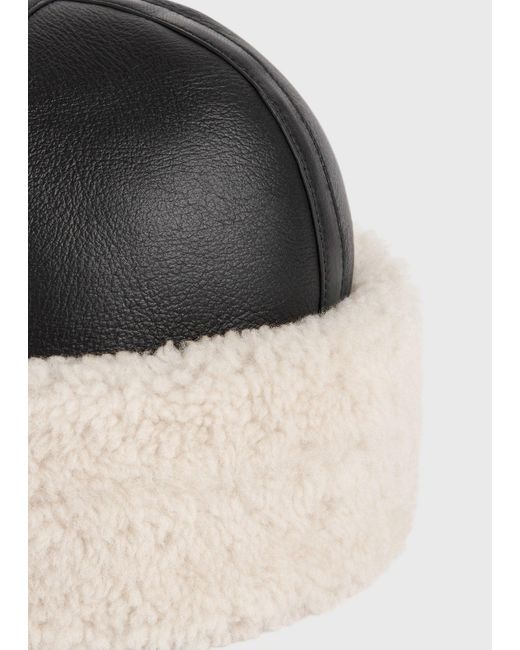 Totême  Black Shearling Winter Hat