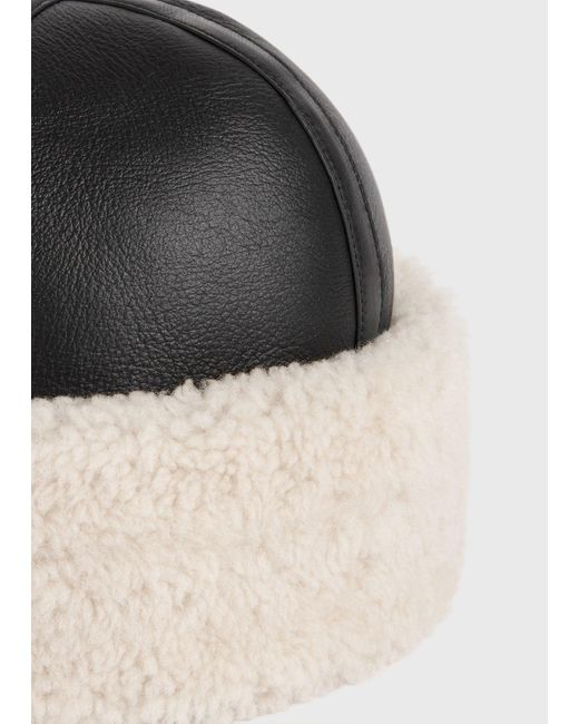 Totême  Black Shearling Winter Hat