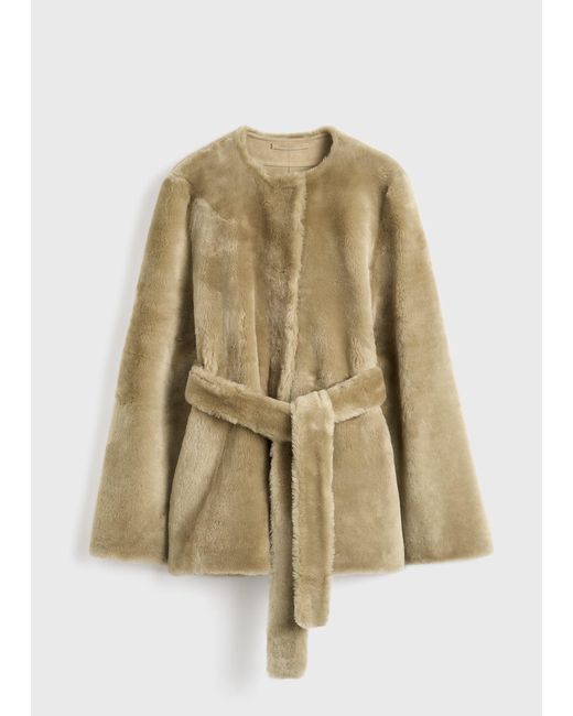Totême Natural Plush Shearling Jacket