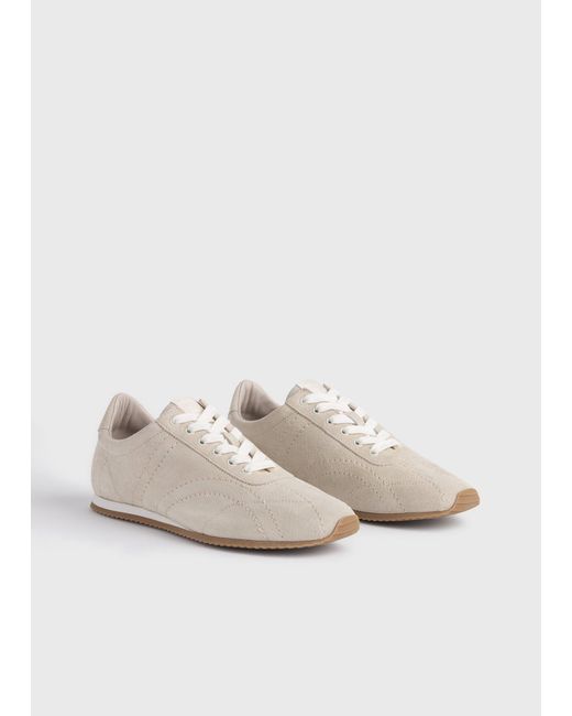 Totême  White Flex Suede Sneakers
