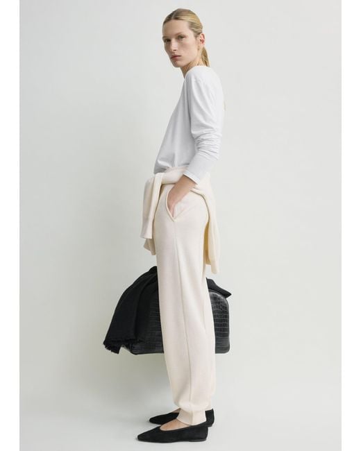 Totême Natural Pintucked Sweatpants