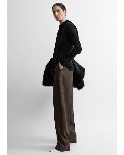 Totême Black High-Waist Trousers