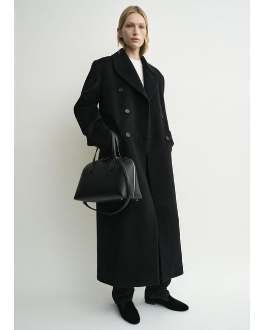 Totême Black Medium Grained-Leather Day Tote