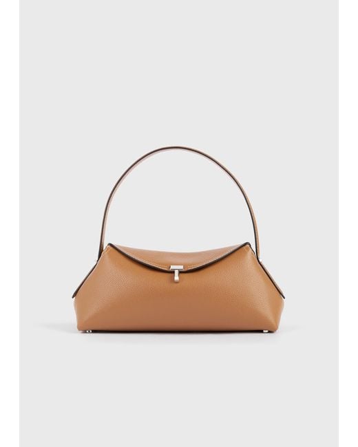 Totême  White T-Lock Grained-Leather Shoulder