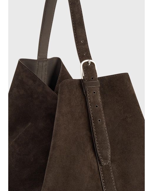 Totême  White Belted Suede Tote
