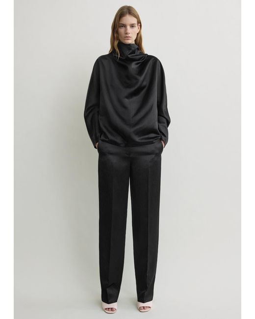 Totême  Black Cowl Neck Blouse
