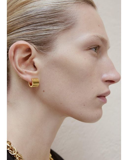 Totême White Petite Signature Hoops