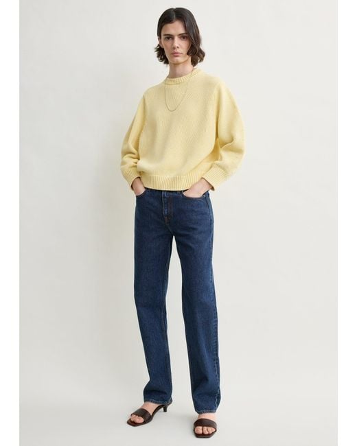 Totême Blue Oversized Crew Knit