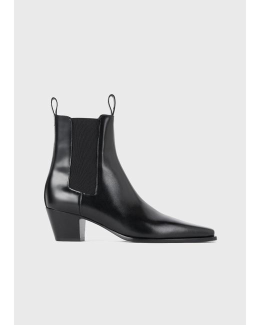 Totême White Leather City Boots