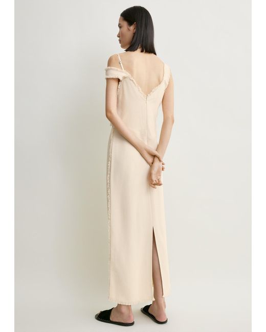 Totême Natural V-Neck Raw Slip Dress