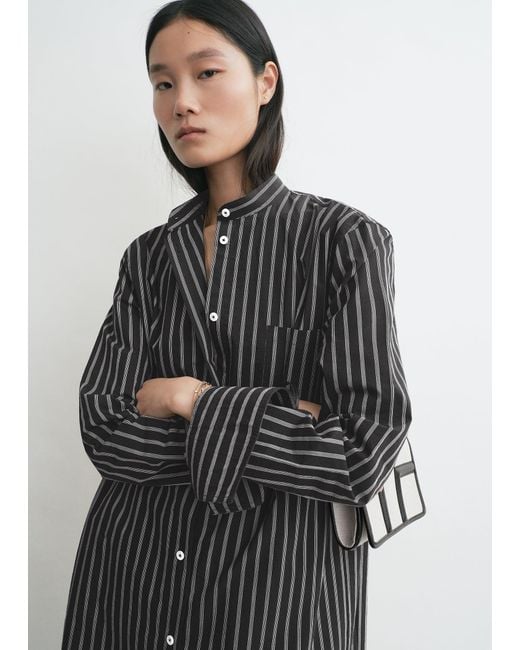 Totême Gray Striped Summer Tunic