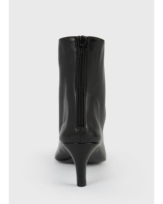 Totême Black Soft Nappa Ankle Boots