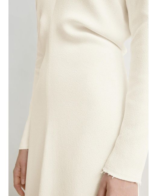 Totême White Long-Sleeve Slouch Waist Dress
