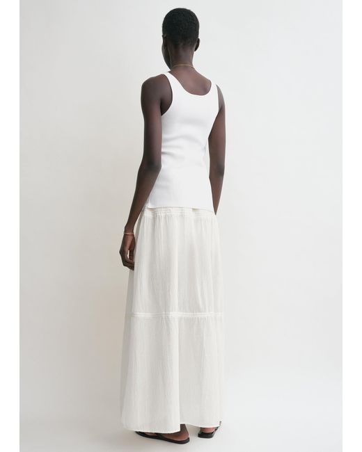 Totême  White Drawstring Skirt