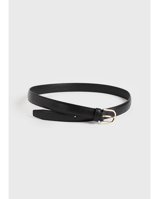 Totême  White Slim Leather Trouser Belt