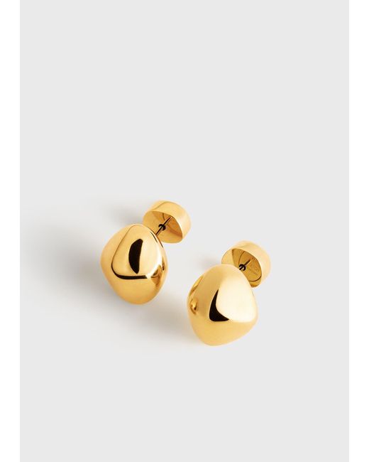 Totême Metallic Pebble Studs