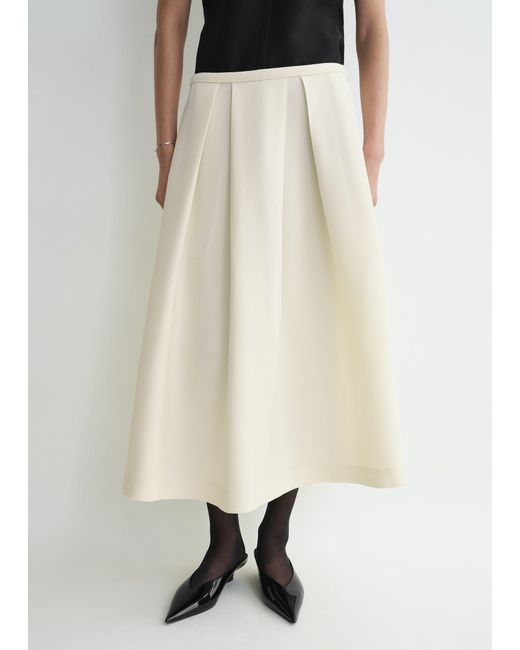 Totême  Natural Wool Silk Twinflower Skirt