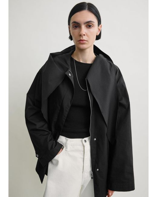 Totême Black Technical Scarf Jacket