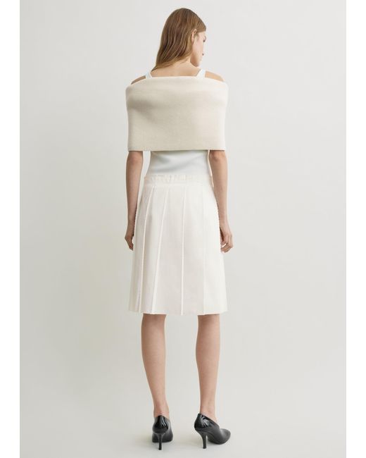 Totême  Natural Beaded Pleat Skirt