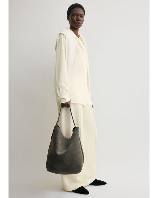Totême  Multicolor Belted Suede Tote