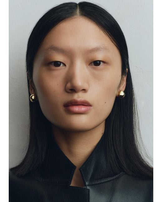 Totême Metallic Pebble Studs