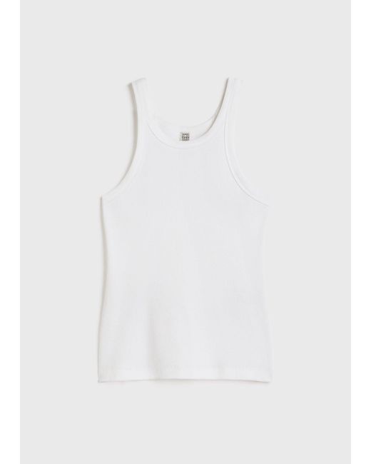 Totême White Curved Rib Tank
