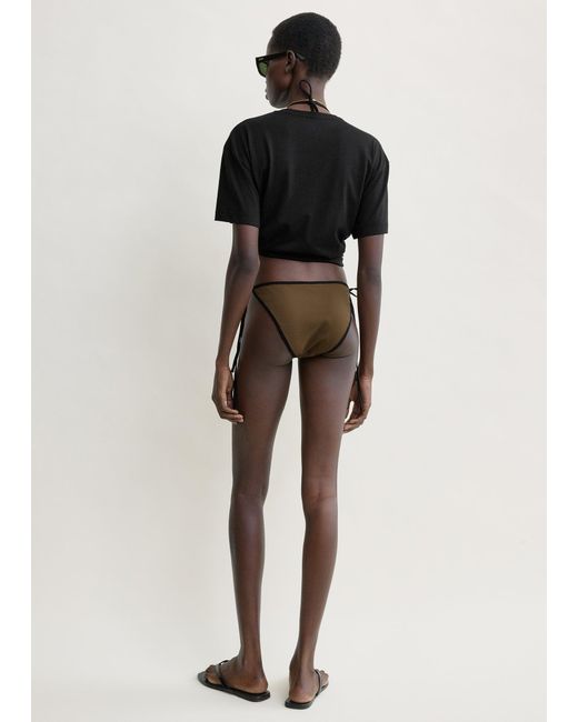 Totême Natural Stripe Tie Bikini Bottoms