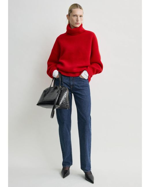 Totême  Red Double-Knit Turtleneck