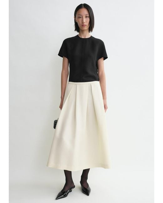 Totême  Natural Wool Silk Twinflower Skirt